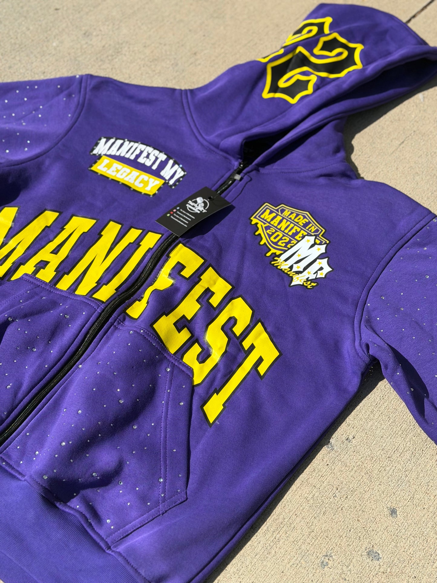 Purple Manifest lightweight zip-up jacket (Kids & Adults)