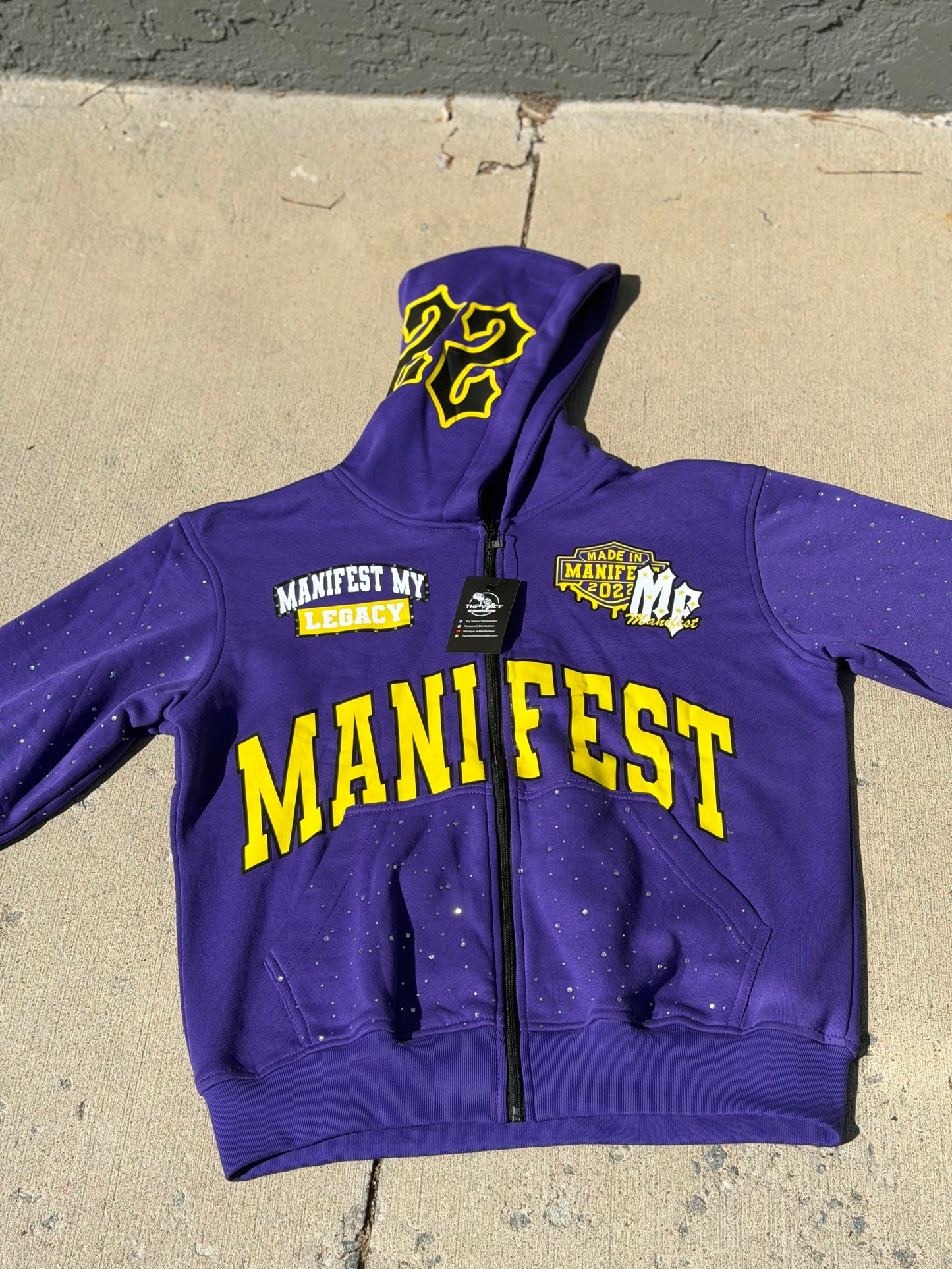 Purple Manifest lightweight zip-up jacket  (Kids & Adults)
