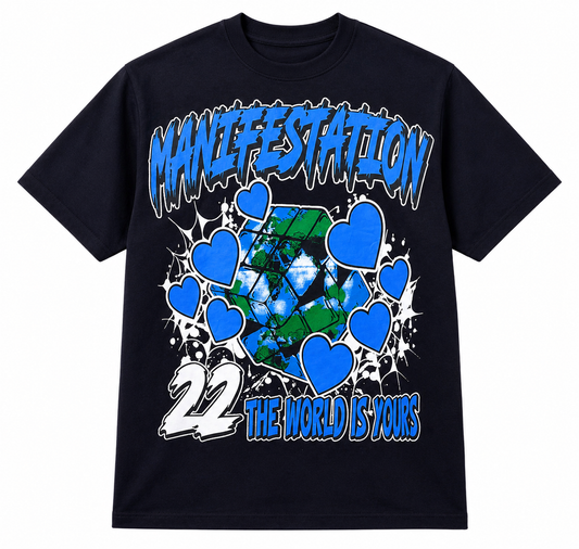 Manifestation Graphic Oversized Tee (Blue)