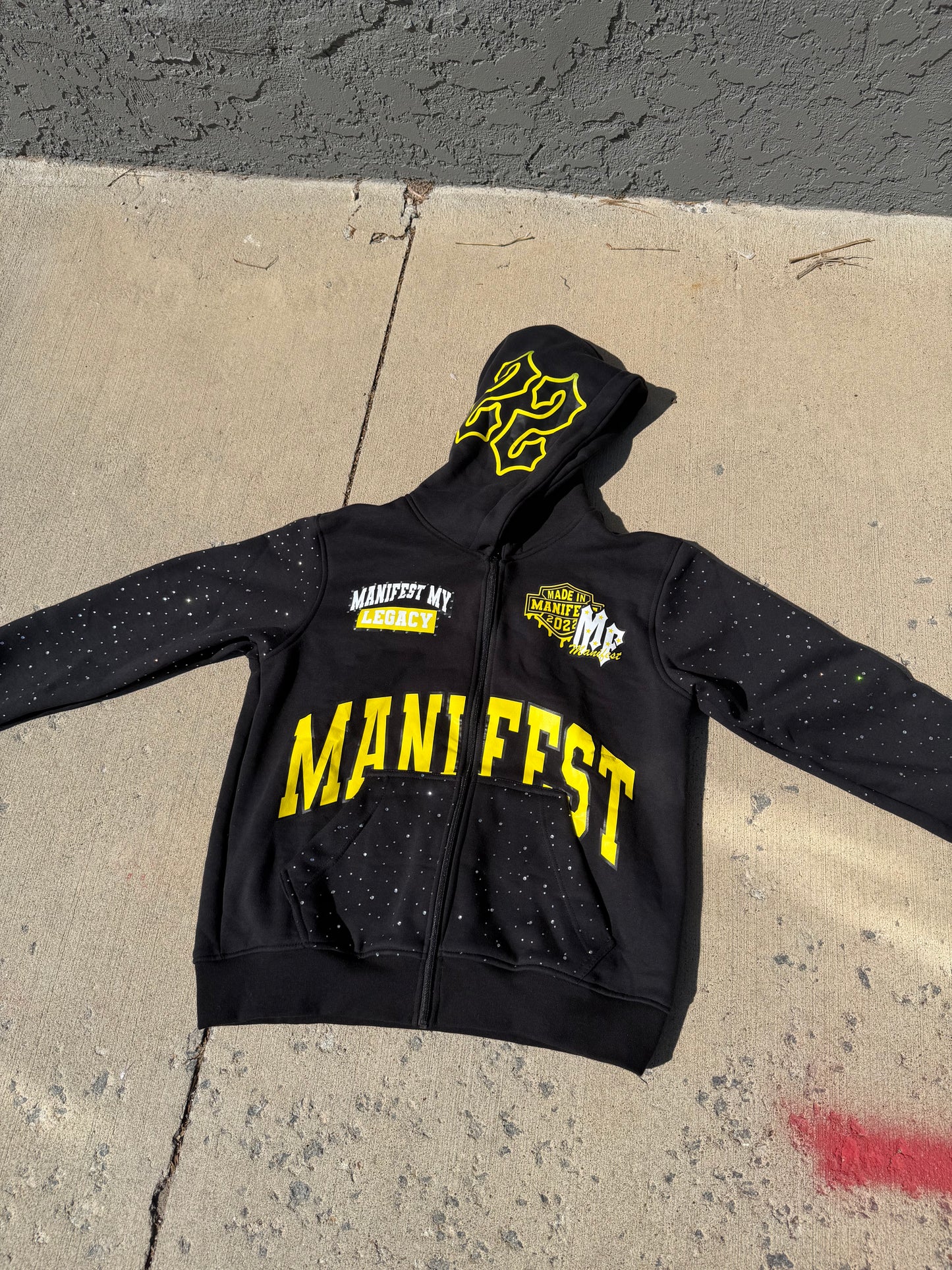 Black lightweight Manifest zip-up jacket (Kids & Adults)