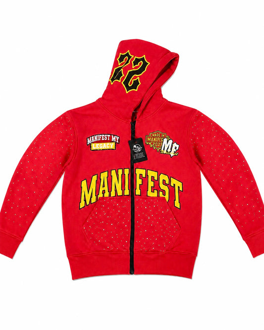 Red Manifest lightweight zip-up jacket  (Kids & Adults)