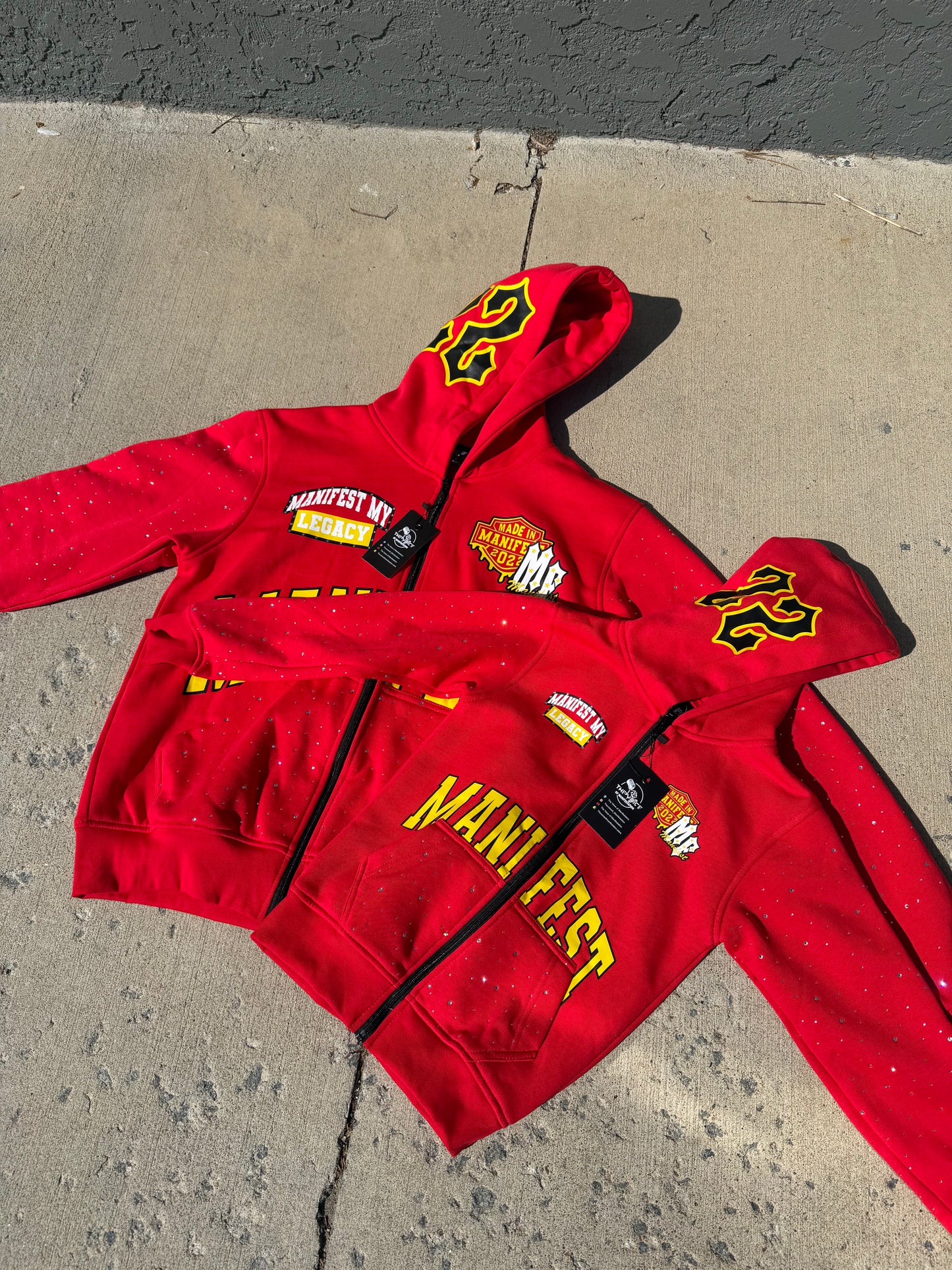 Red Manifest lightweight zip-up jacket  (Kids & Adults)