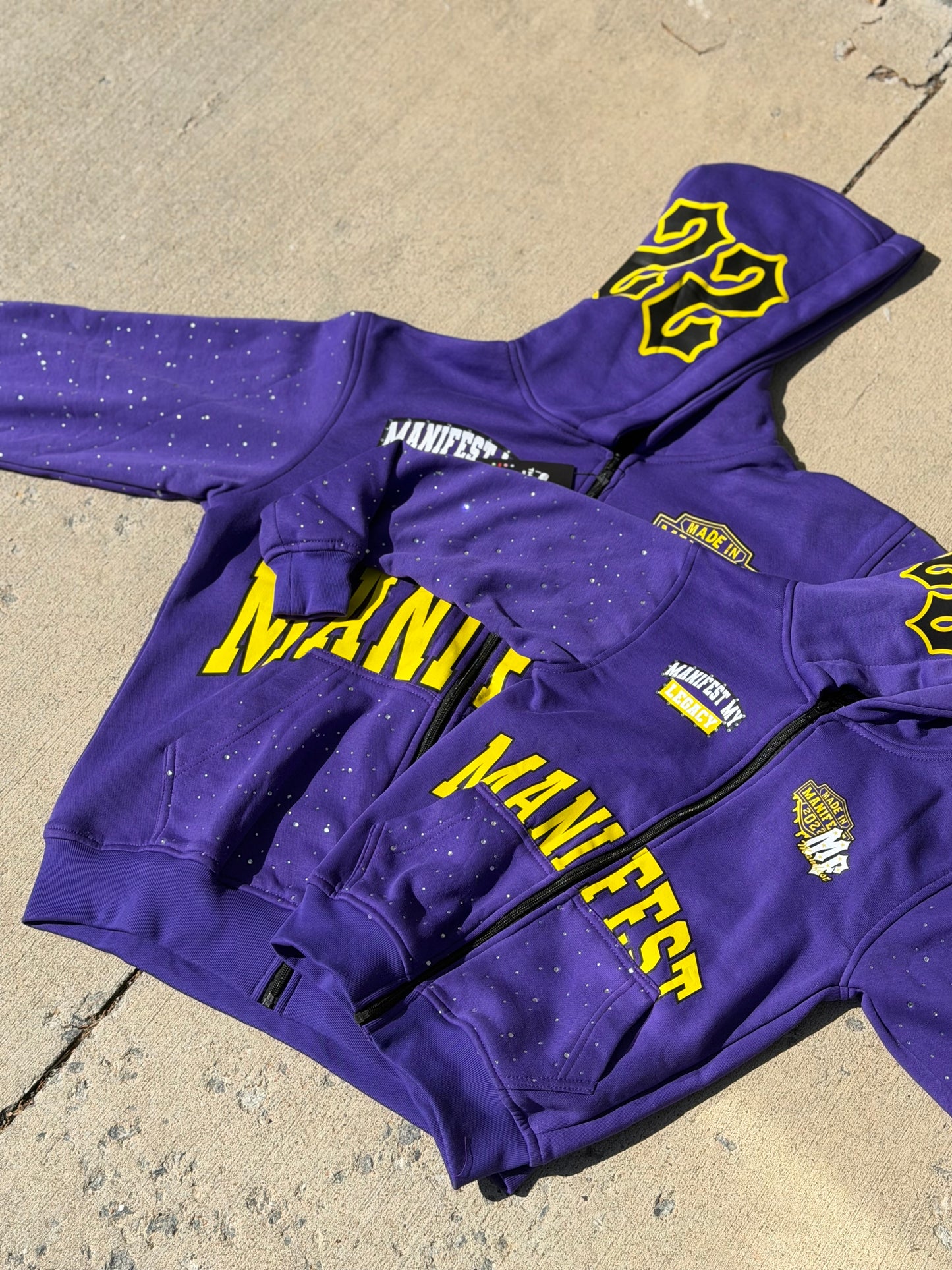 Purple Manifest lightweight zip-up jacket  (Kids & Adults)