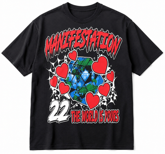Manifestation Graphic Oversized Tee (Red)