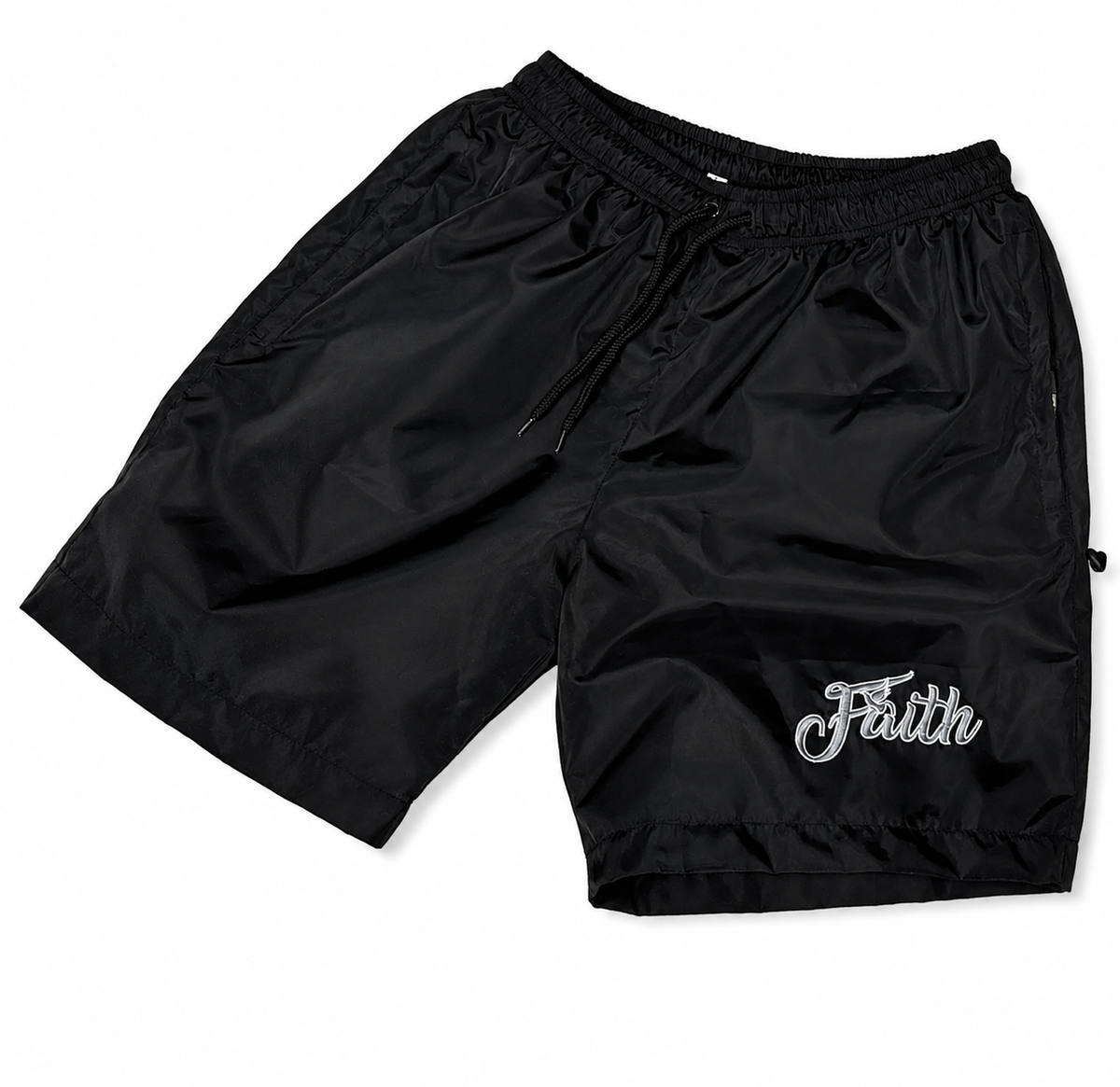 Black (Faith) windbreaker Shorts