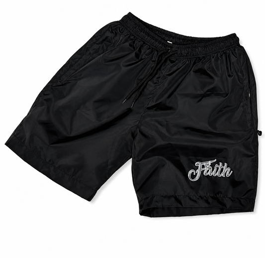 Black (Faith) windbreaker Shorts