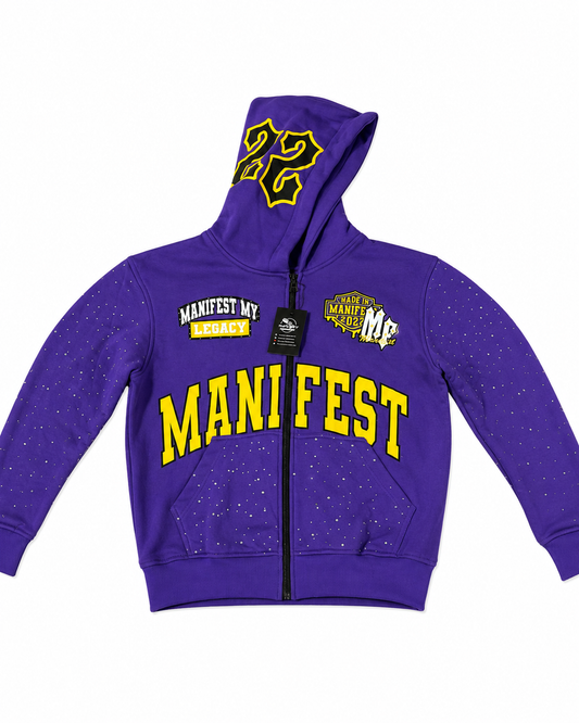 Purple Manifest lightweight zip-up jacket  (Kids & Adults)